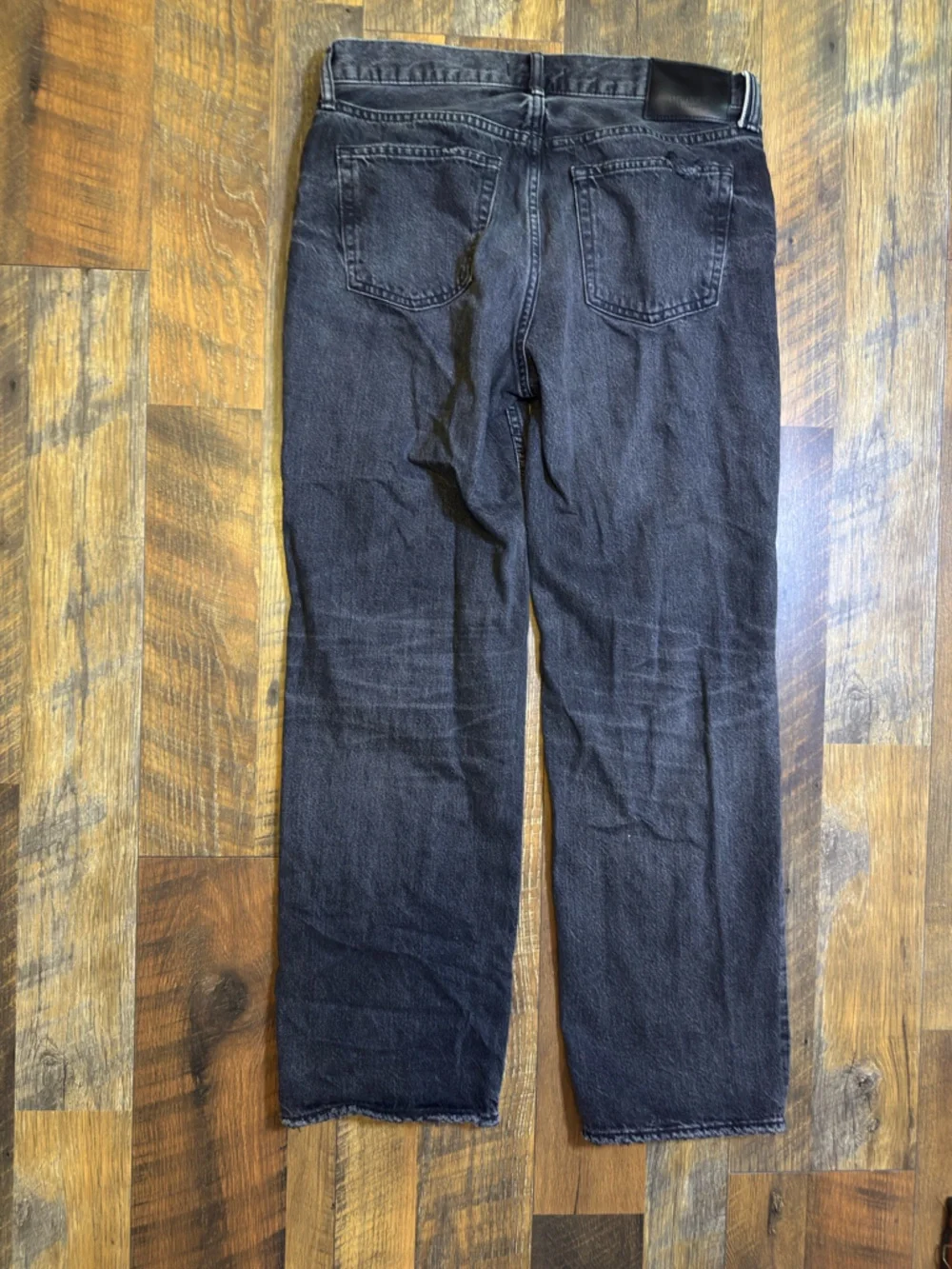 Moussy Vintage Iona Low Rise Straight Jeans Black Size 27